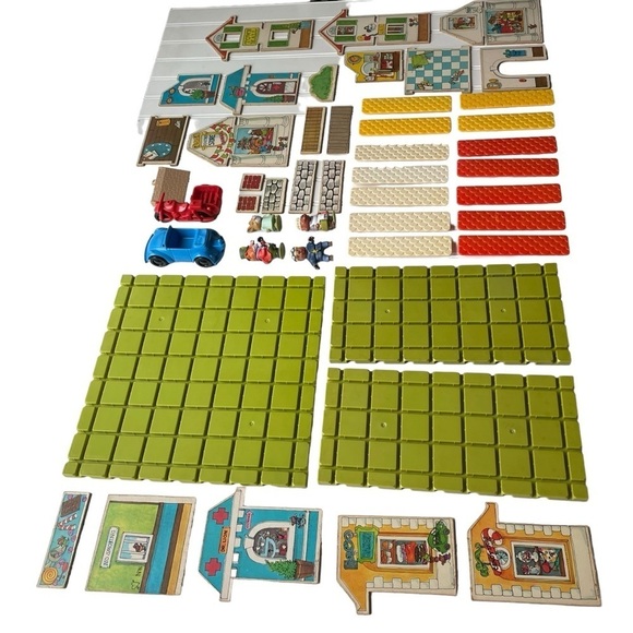 PLAYSKOOL RICHARD SCARRY'S PUZZLETOWN SET D MAYOR FOX'S TOWN CENTER 1976 - Picture 7 of 10